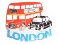 Black cab/bus metal  magnet